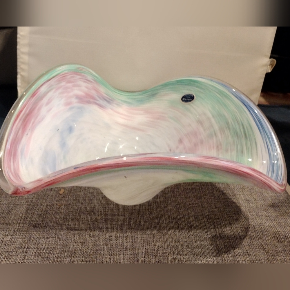 Vintage Murano Swirl Glass Dish